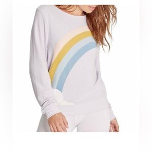 NWT Wildfox 🌈 Muse rainbow BBJ color cloud sweatshirt